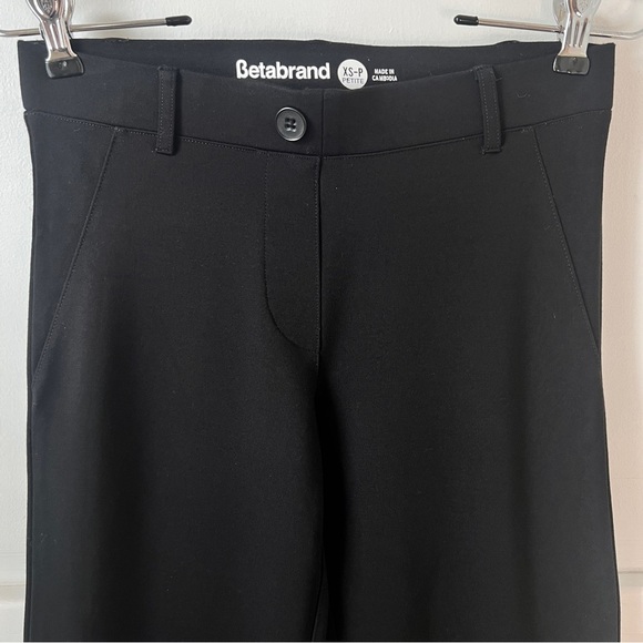 Betabrand Black Straight Leg Pull On Yoga Dress Pants Size XSP - Picture 3 of 13